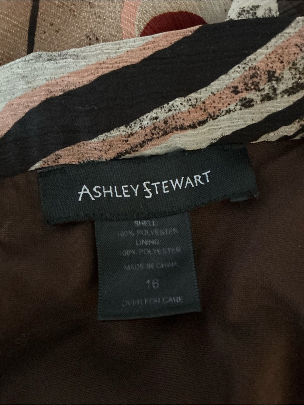 Ashley Stewart Taupe Abstract Halter Midi Dress - Picture 4 of 4
